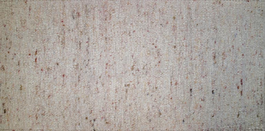 Eine Nahaufnahme der Struktur eines weißen Teppichs.