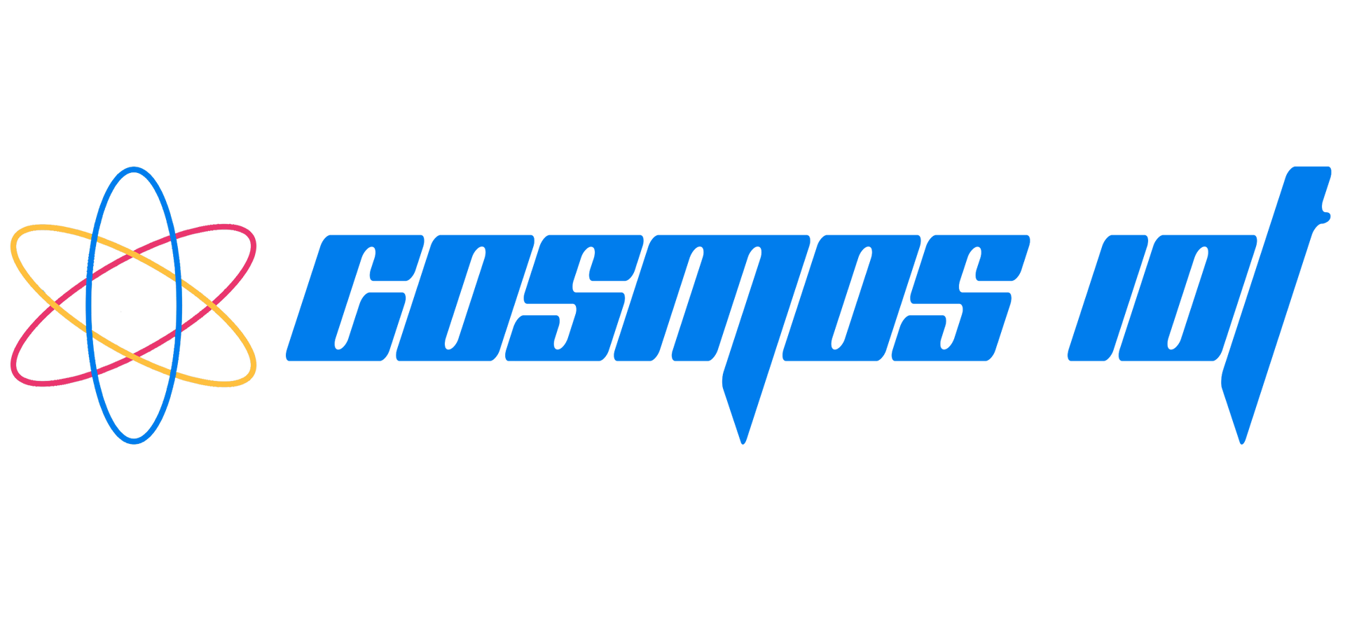 Un logotipo azul y blanco para Cosmos IOI.