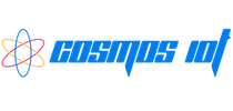 Un logotipo azul y blanco para Cosmos IOI.