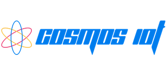 Un logotipo azul y blanco para Cosmos IOI.
