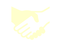 Une simple icône jaune clair représentant deux mains qui se serrent la main.