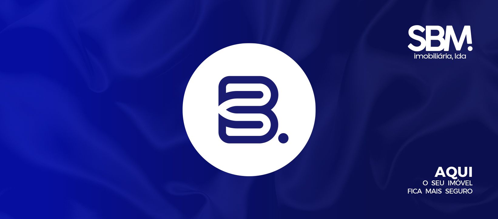 The logo for sbm construccoes lda is red and black.