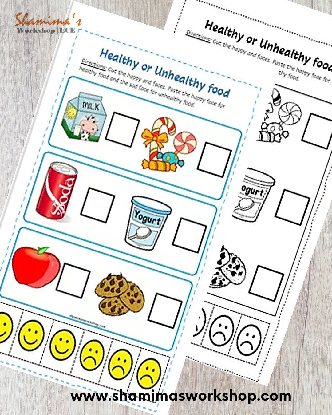 Healthy And Unhealthy Food Sorting Activity