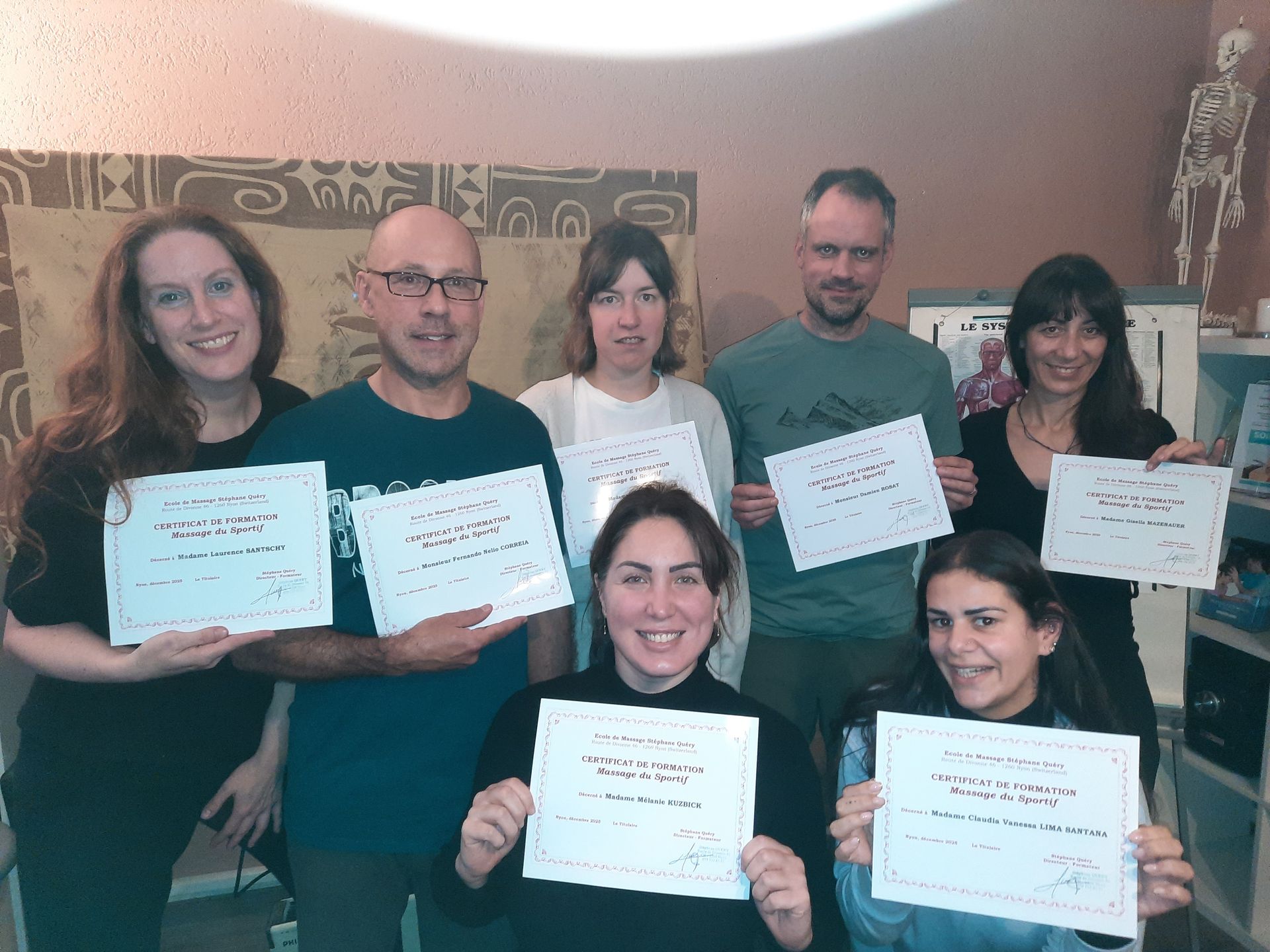 diplômes pour massage sportif par les professionnels de l'espace cocagne