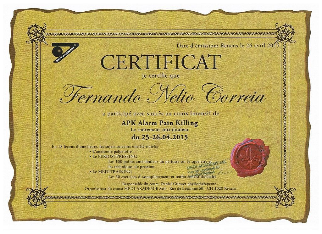 certificat Nelio Correia APK