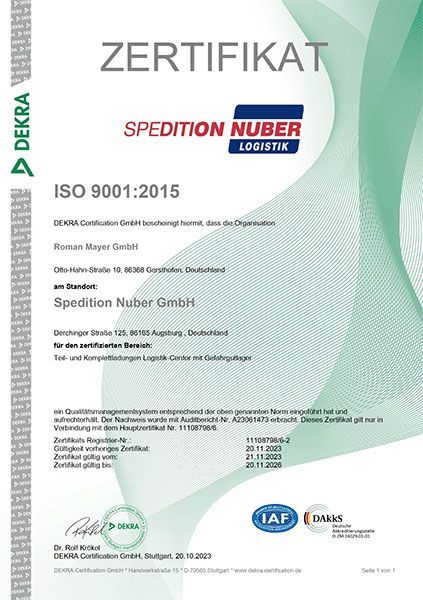DIN ISO 9001:2015