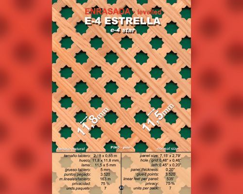 Un cartel que dice e-4 estrella.