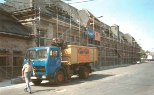 Baugerüst alter Schlachthof