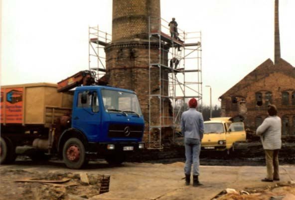 Baugerüst alter Schlachthof