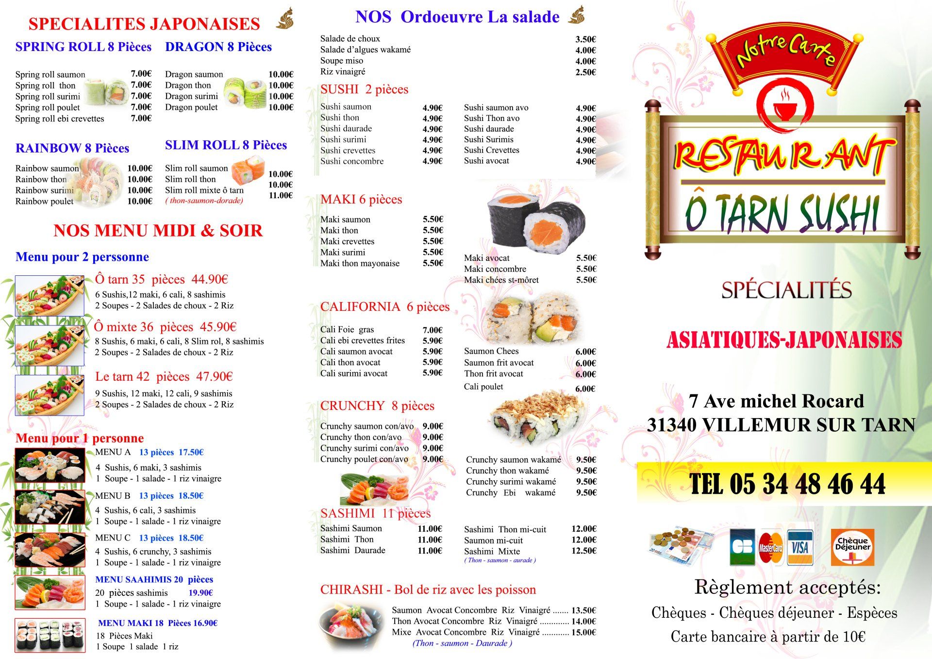Menu page 1