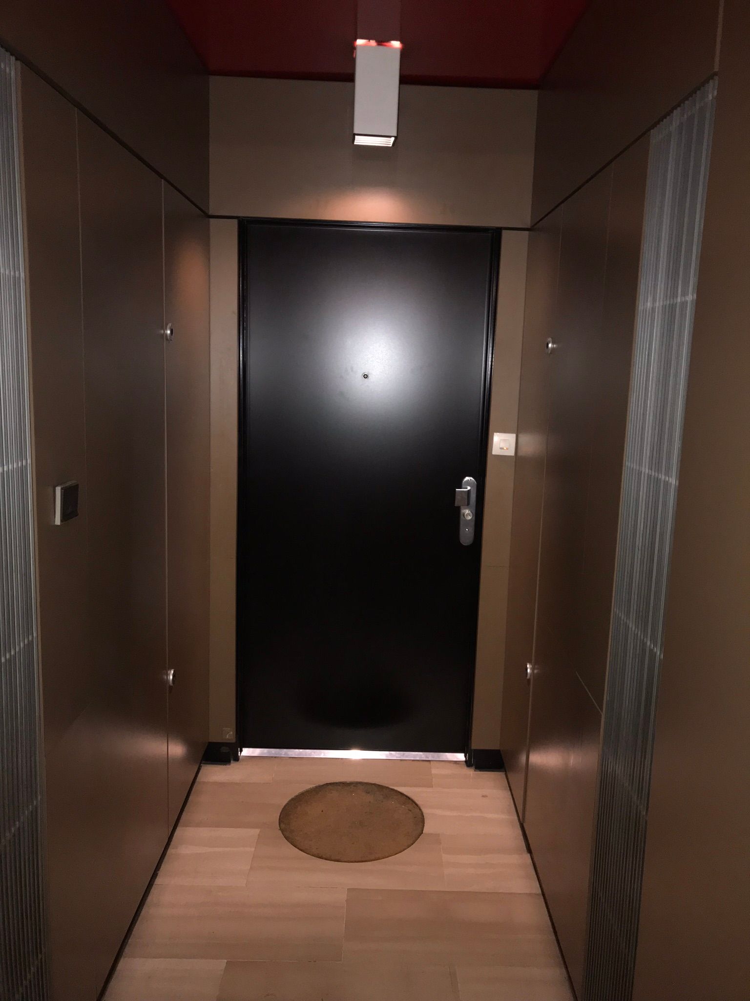 Porte d'entrée simple grise