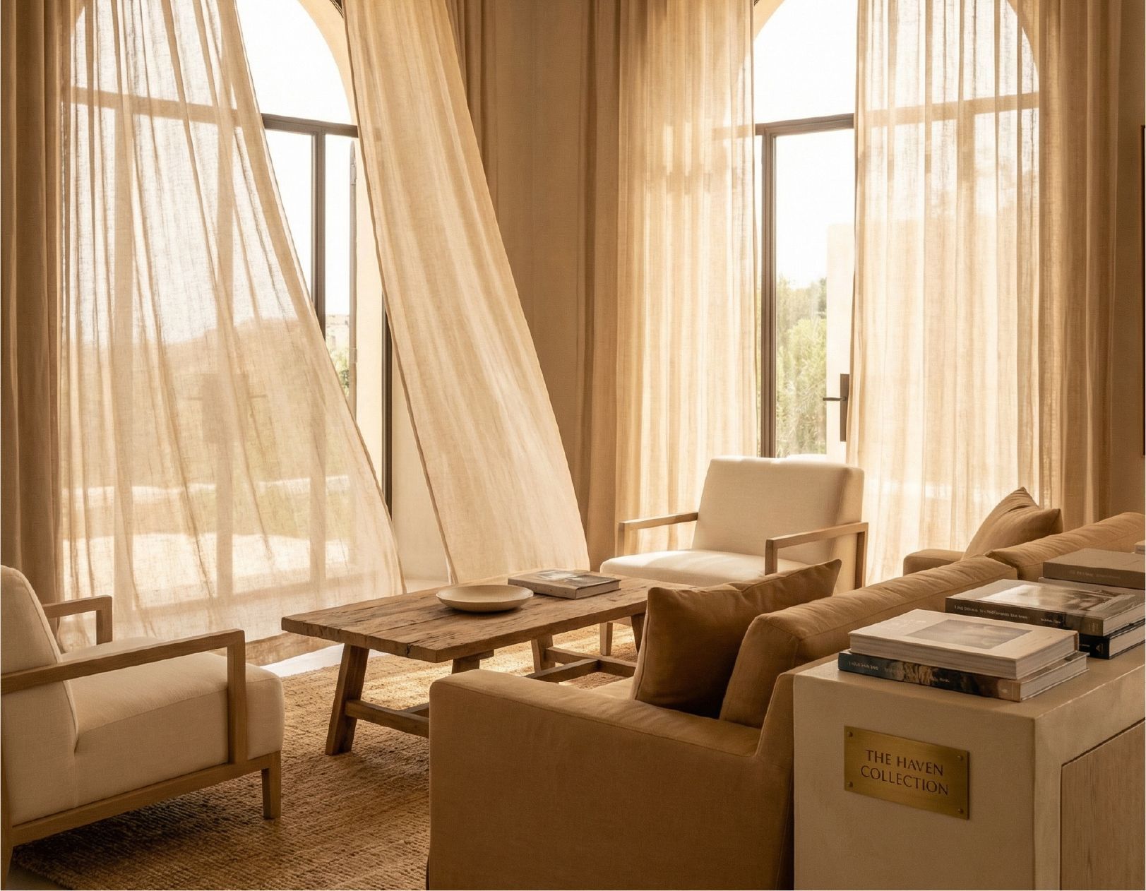 Living room & high windows