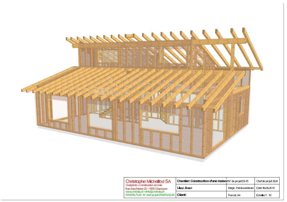 Conception et réalisation de projets dans le domaine du bois à Chamoson - Charpenterie Michellod SA