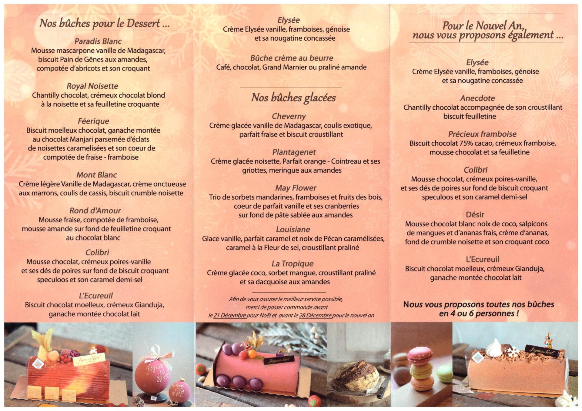 Le dépliant de noël de notre boulangerie-pâtisserie au Mans Le dépliant de noël de notre boulangerie-pâtisserie au Mans