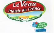 Logo LeVeau Plaisir de France avec un ovale vert, rouge et jaune et un petit badge de certification bleu