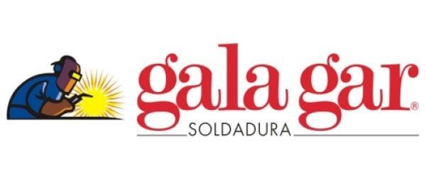 Logotipo: Soldador com faíscas e o nome da empresa 