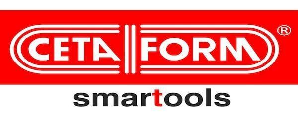 Logotipo da CETA FORM, retângulo vermelho com texto branco. Abaixo, 