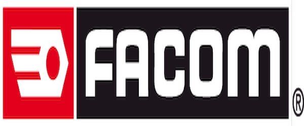 Logotipo da FACOM: quadrado vermelho com símbolo branco, retângulo preto com 