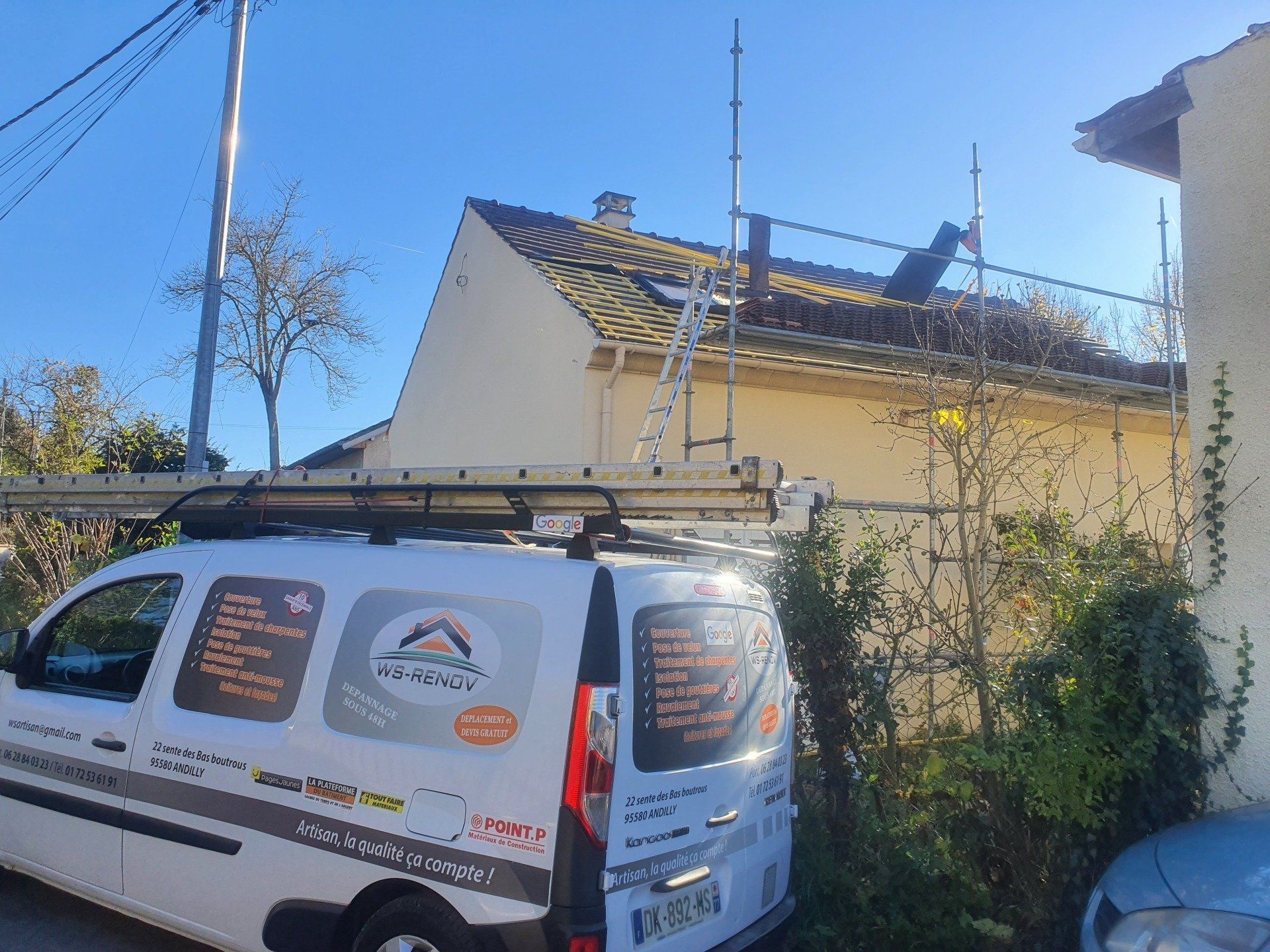 Photo d'une réfaction de toiture d'une maison