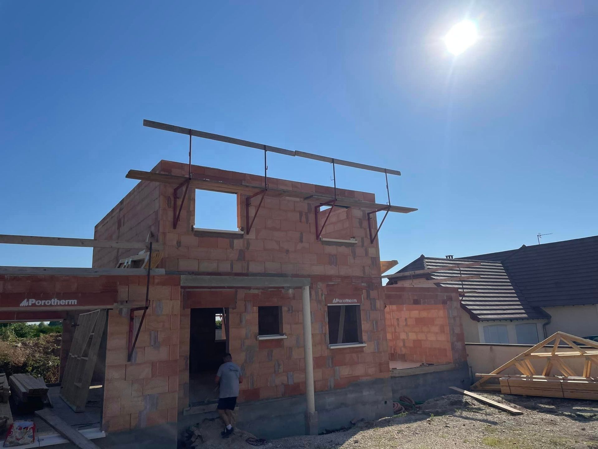 Chantier d'une maison en construction