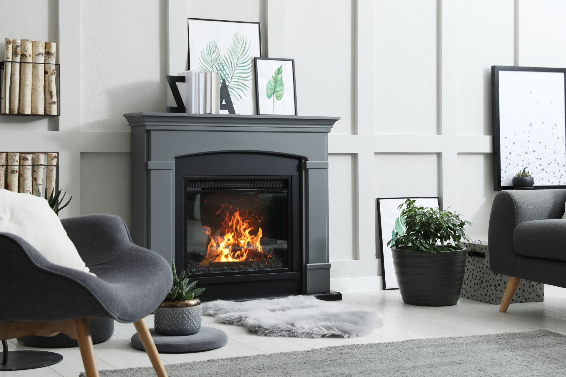 chemise gris de salon