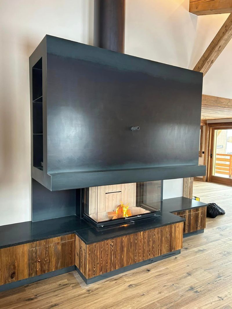 poële à bois moderne