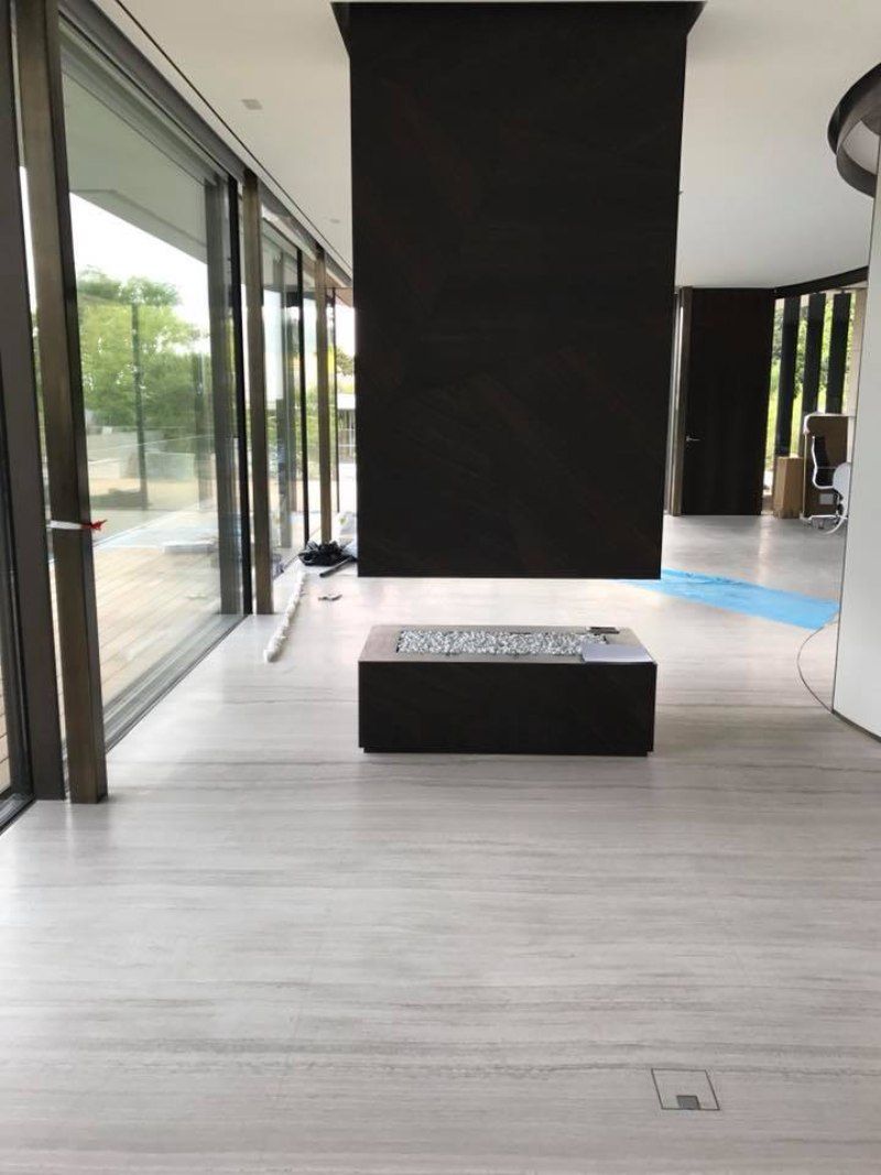 poêle à bois central