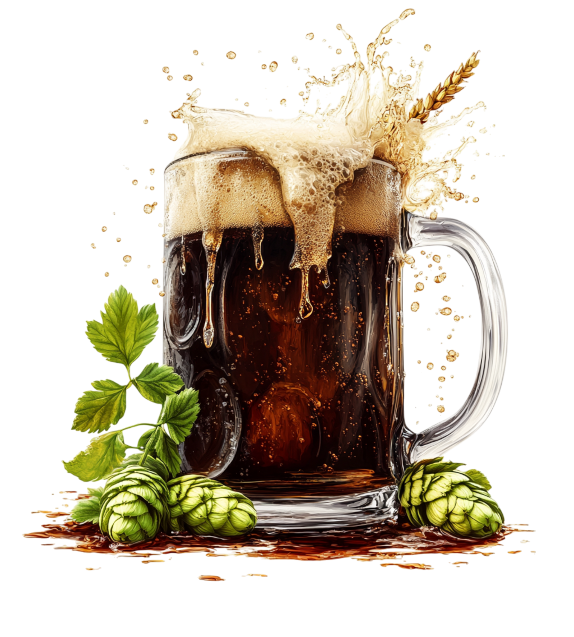 Un verre de bière.