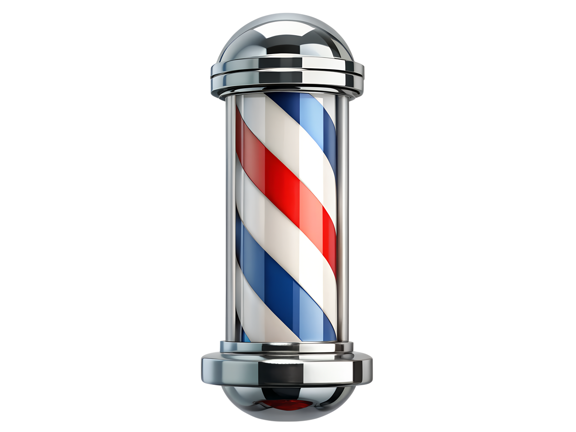 Un tube bleu blanc et rouge.