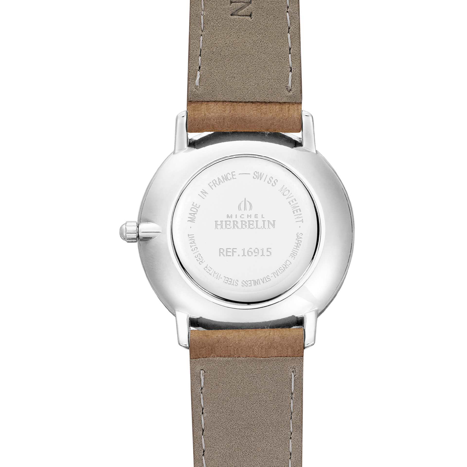 montre bracelet marron ronde