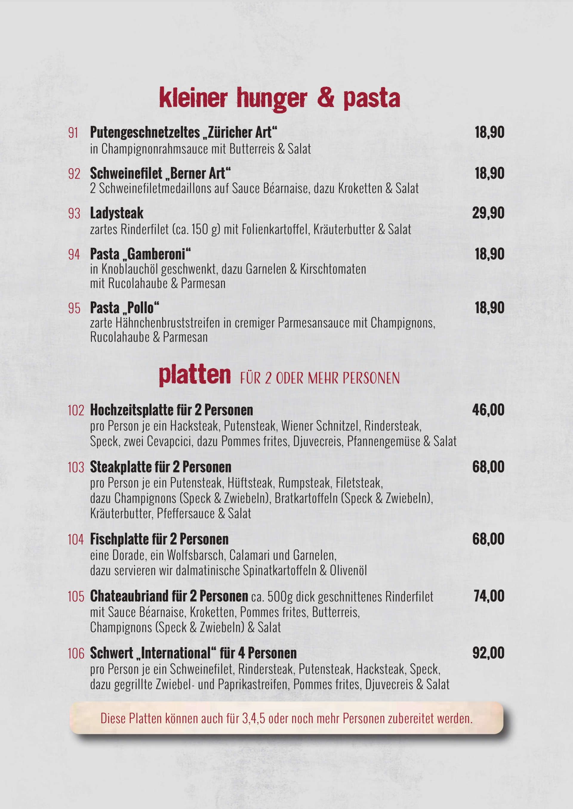 Speisekarte 2025 | Restaurant International Oberhausen | Seite 7