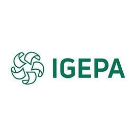 Ein grünes Logo mit dem Wort igepa darauf.