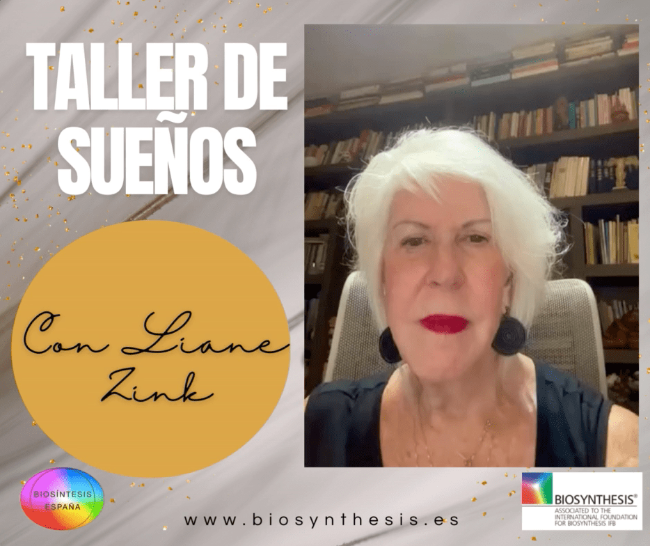 Taller de sueños con Liane Zink está escrito en el cartel.