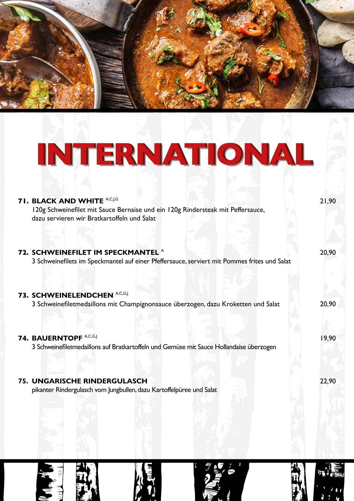 Speisekarte | Steakhaus Passage-Stube | Langenfeld