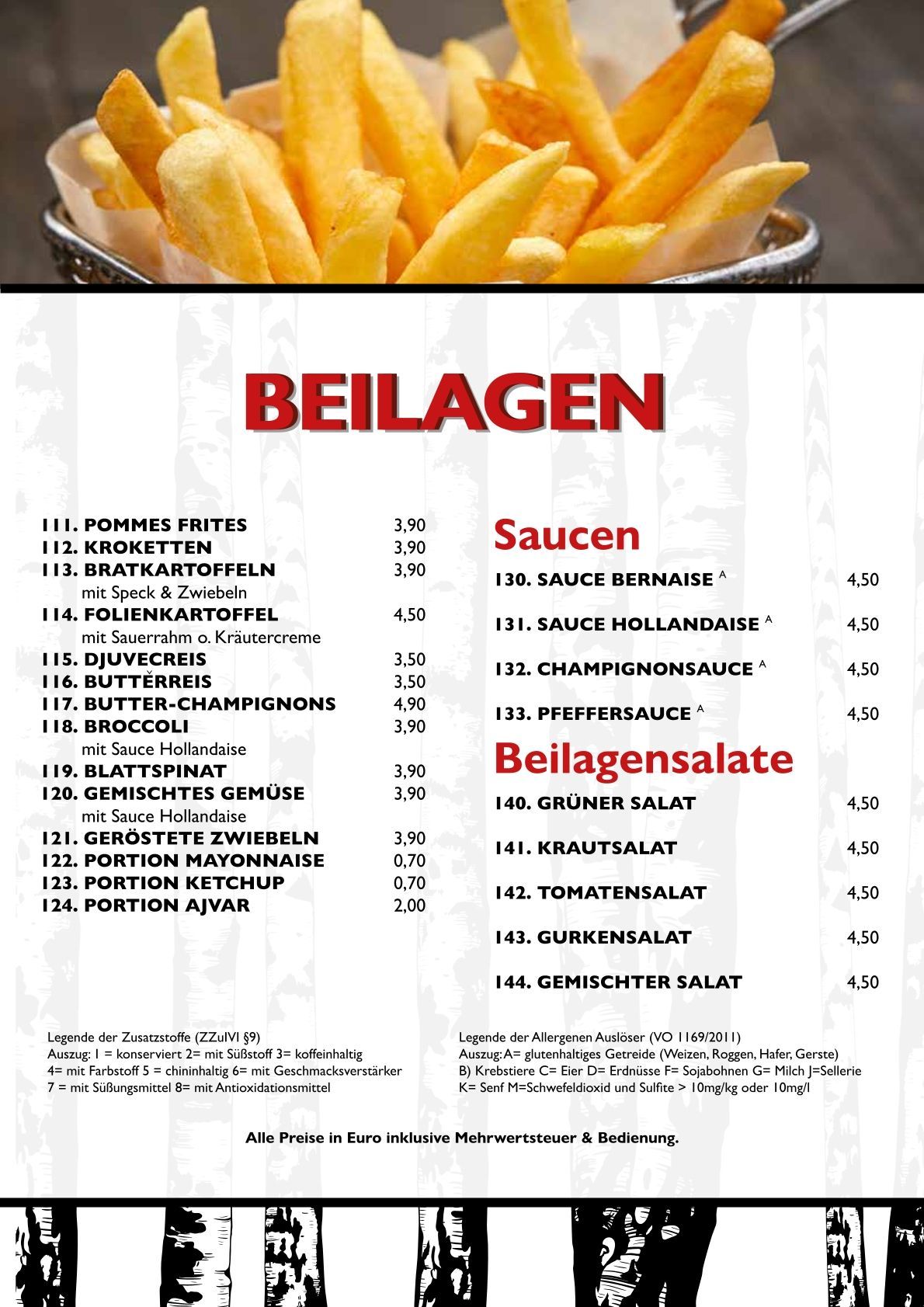 Speisekarte | Steakhaus Passage-Stube | Langenfeld