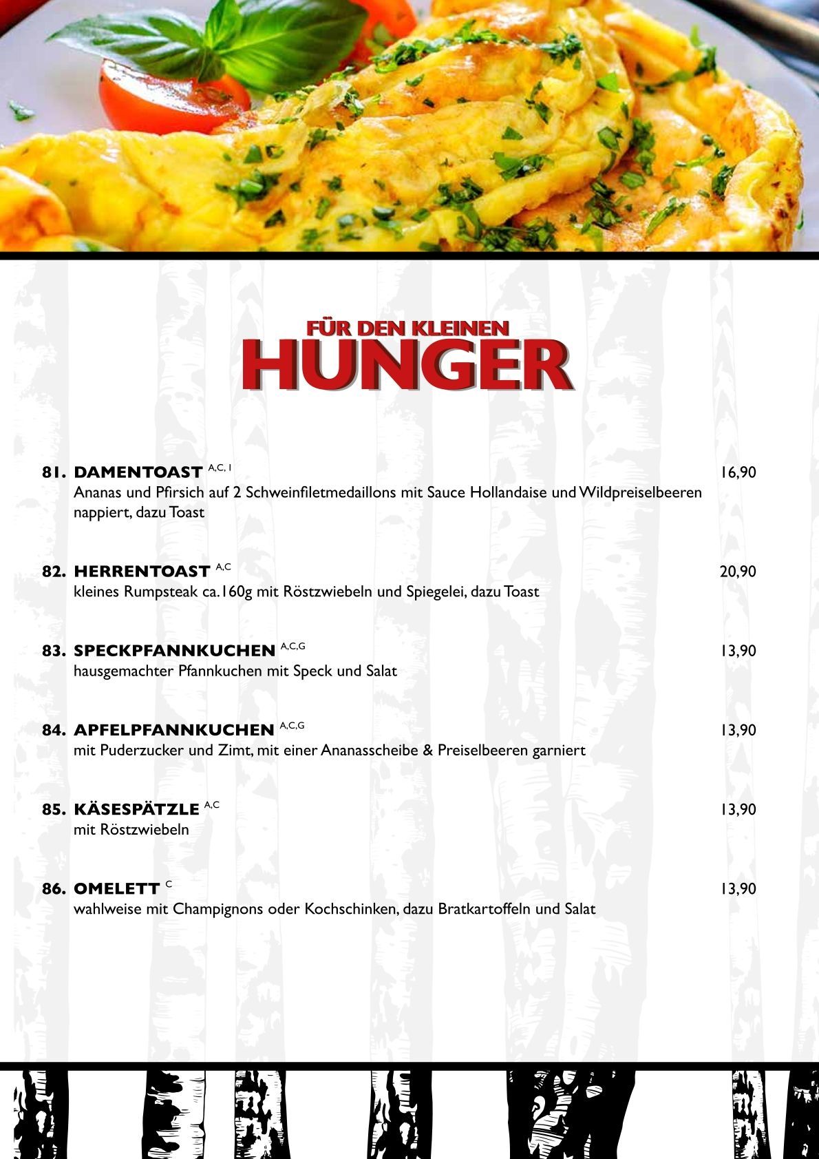 Speisekarte | Steakhaus Passage-Stube | Langenfeld