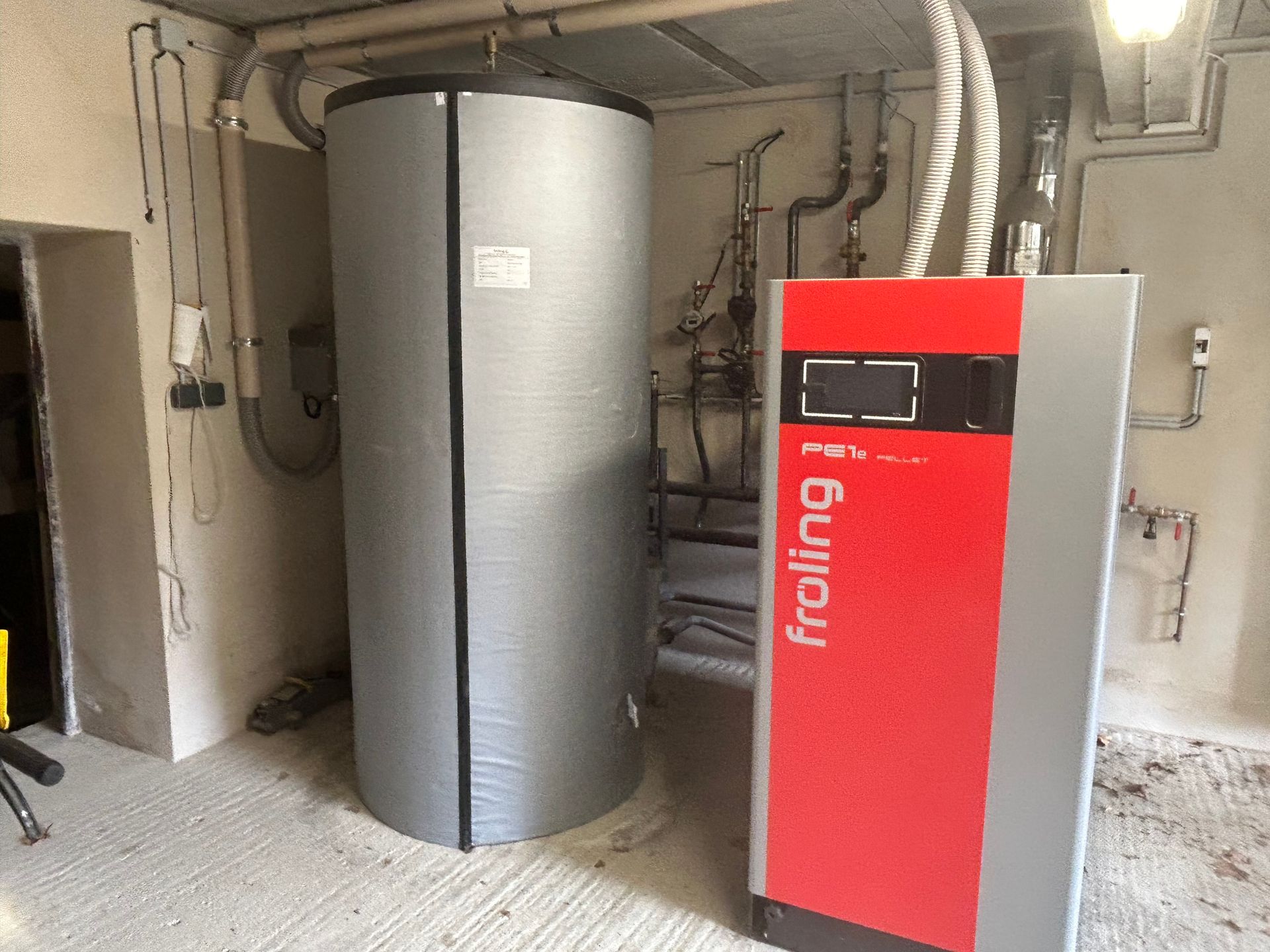 Chaudière à granule installée