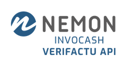 Logotipo de Nemon, que presenta un círculo azul con una 