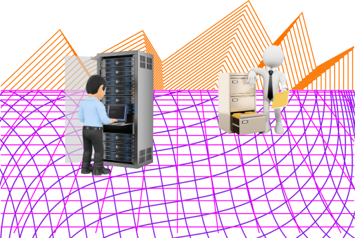 Robot sentado en un escritorio, codificando en una computadora portátil, código en segundo plano, dando un pulgar hacia arriba.