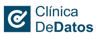 Logotipo para Clínica DeDatos, que presenta un símbolo 