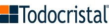 El logotipo de Todocristal es azul y naranja sobre un fondo blanco.