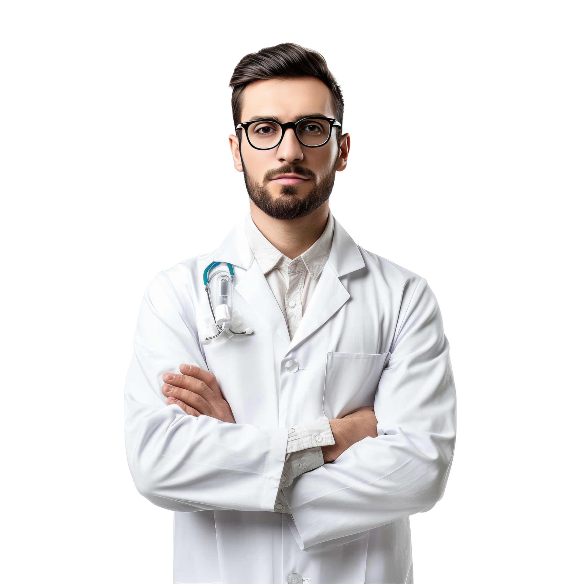 Pharmacien qui croise les bras