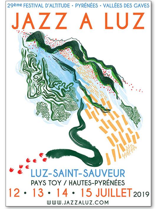 Une affiche pour le festival de jazz à luz en france