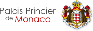 Un logo pour le palais princier de monaco avec des armoiries