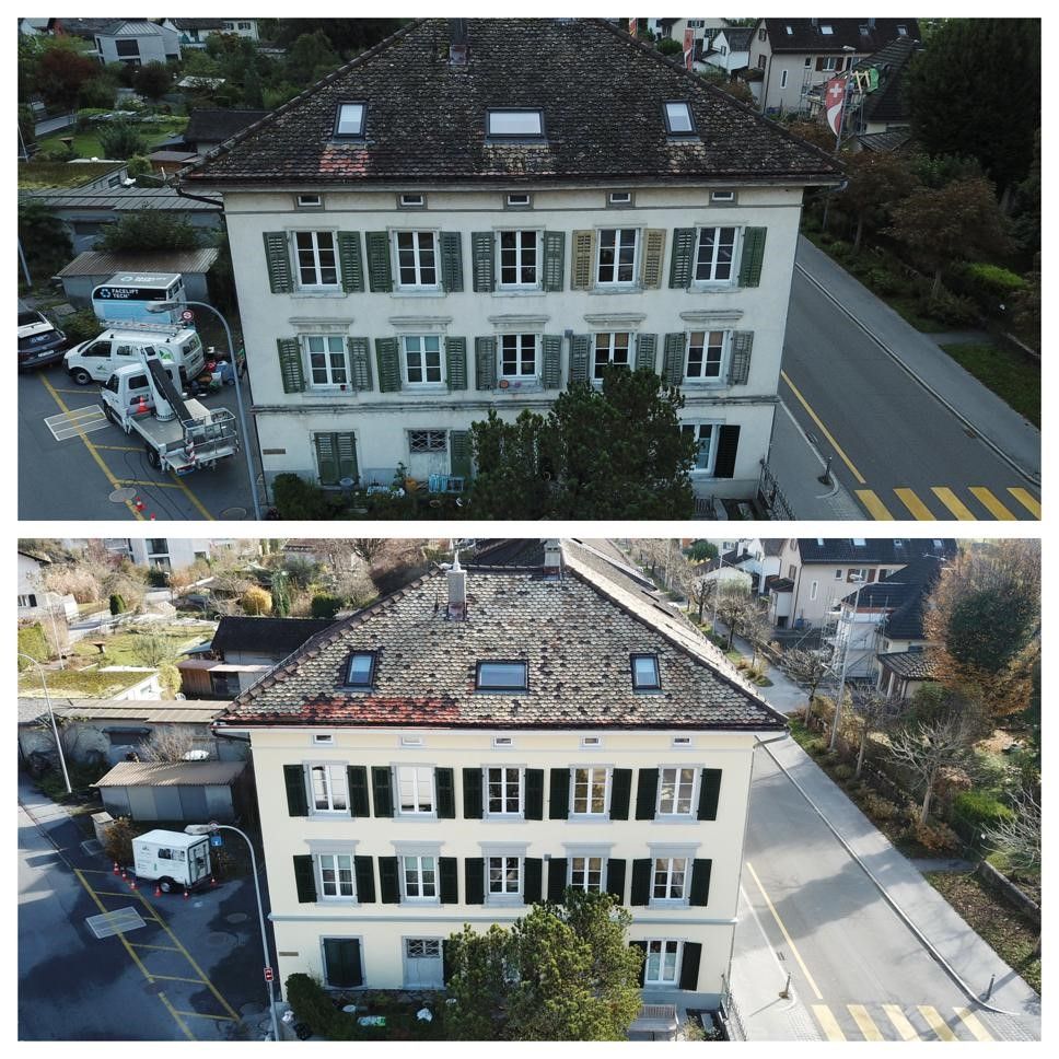 Fassadensanierung Denkmalgechützte Villa in Glarus