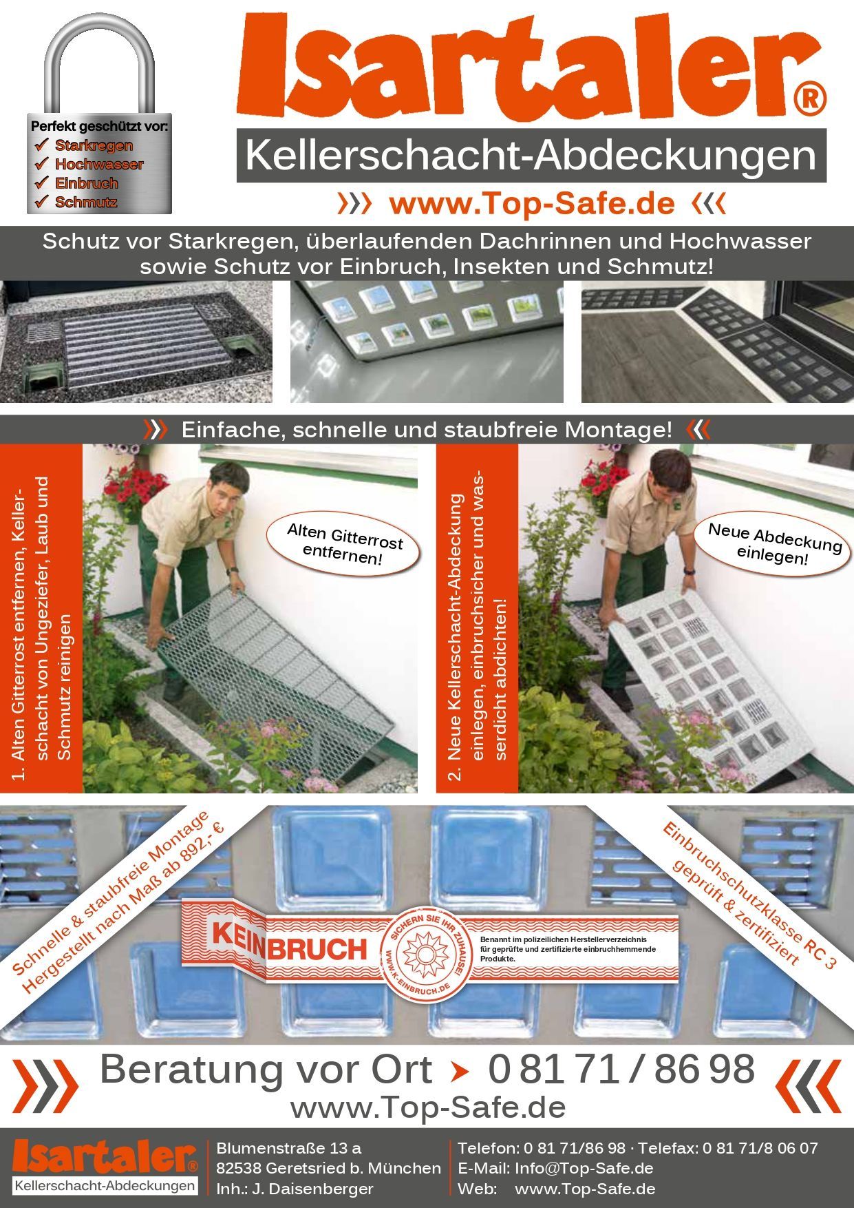 Mitarbeiter von Türen Gernert schraubt an Fensterrahmen