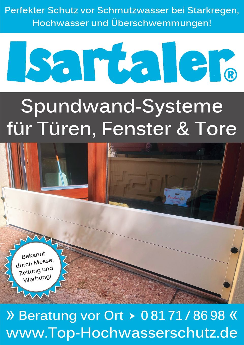 Mitarbeiter von Türen Gernert schraubt an Fensterrahmen
