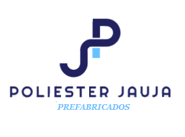 Un logotipo azul y blanco para poliéster jauja.