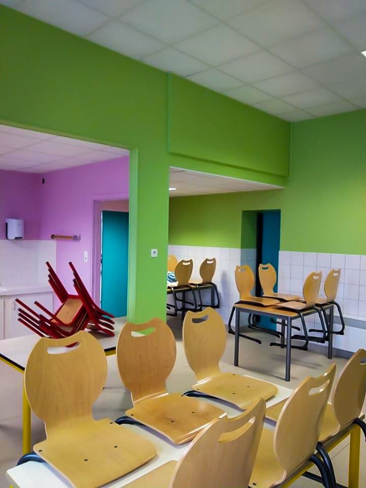 peinture salle de classe vert