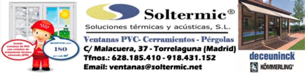 Un cartel de Soltermic muestra a un hombre sosteniendo un cartel.